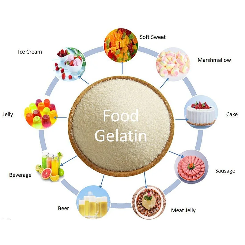 Food Additive Bovine beef Halal Gelatin Food Grade pharma for capsules 150 160-180 bloom